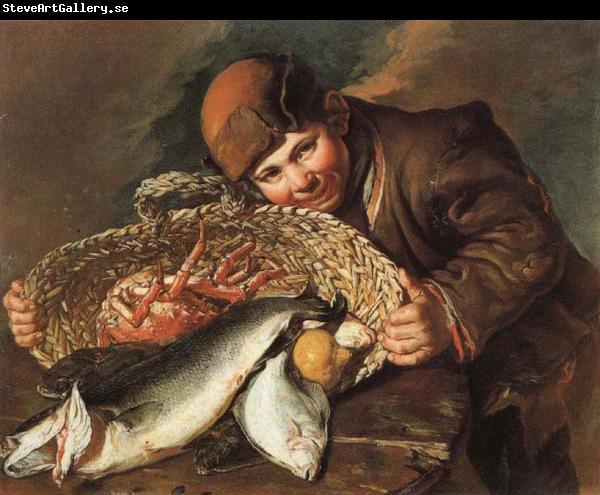 CERUTI, Giacomo Boy with a  Basket of Fish